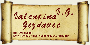 Valentina Gizdavić vizit kartica